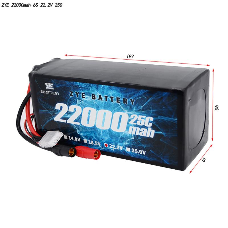 22000mah 14s بطارية Lipo